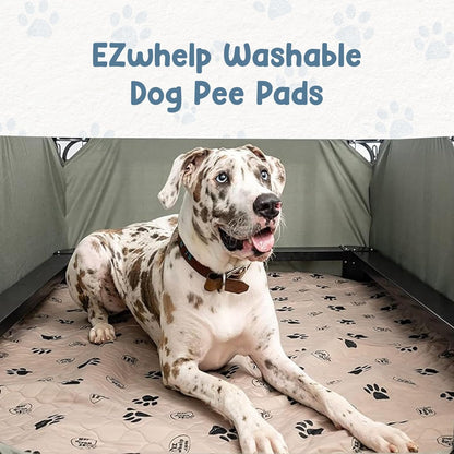 Reusable Dog Pee Pads, Washable Waterproof Mats for Potty Training or Whelping Pads, Puppy Pad with Rounded Corners, 24X36 Inch, 2 Pack